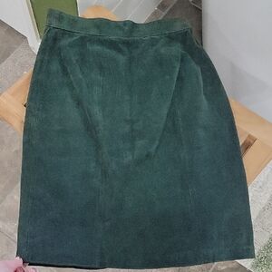 Express Dark Green Pencil Skirt